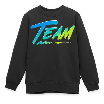 Team - Kinder Premium Organic Sweatshirt - Schwarz - Vorne - AI Model Kid Female (0cm)