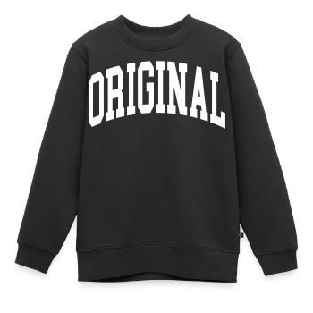 Langue source - Sweat Premium enfant bio - noir - Devant - AI Model Kid Female (0cm)