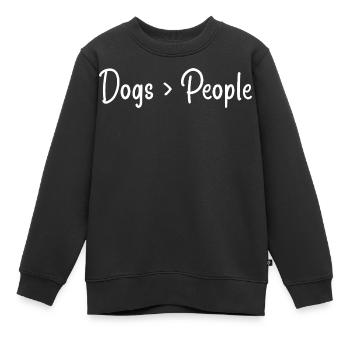 Hundeliebhaber - Kinder Premium Organic Sweatshirt - Schwarz - Vorne - AI Model Kid Female (0cm)