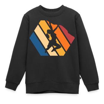 Dynamische Streetdance Silhouette - Kinder Premium Organic Sweatshirt - Schwarz - Vorne - AI Model Kid Female (0cm)