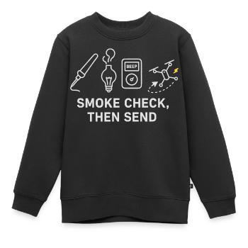 Rauchkontrolle Vor Abflug Motiv - Kinder Premium Organic Sweatshirt - Schwarz - Vorne - AI Model Kid Female (0cm)