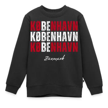 Ich liebe Kopenhagen, Kopenhagen, Dänemark - Kinder Premium Organic Sweatshirt - Schwarz - Vorne - AI Model Kid Female (0cm)