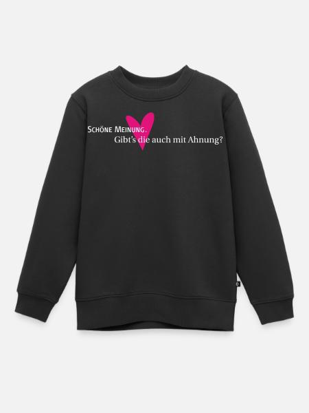 Meinung und Ahnung - Kinder Premium Organic Sweatshirt - Schwarz