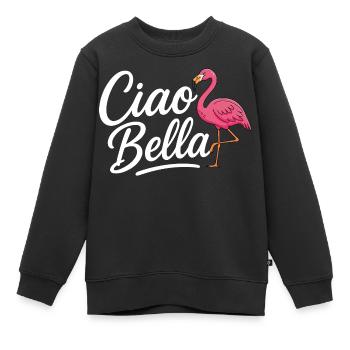 Ciao Bella - Kinder Premium Organic Sweatshirt - Schwarz - Vorne - AI Model Kid Female (0cm)