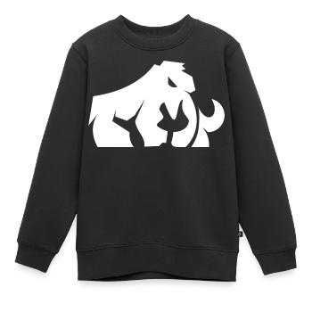 Modernes Mammut – Stylisches Eiszeit-Design - Kinder Premium Organic Sweatshirt - Schwarz - Vorne - AI Model Kid Female (0cm)