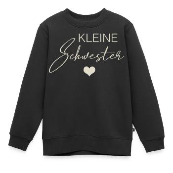 petite sœur - Sweat Premium enfant bio - noir - Devant - AI Model Kid Female (0cm)