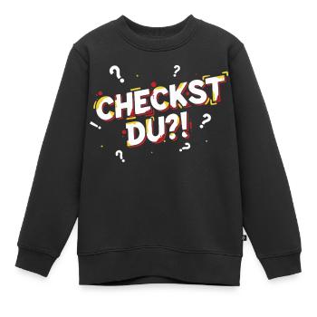 Vérifiez-vous ?! - Mot de jeunesse amusant / langage de jeunesse - Sweat Premium enfant bio - noir - Devant - AI Model Kid Female (0cm)