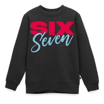 six sept - Sweat Premium enfant bio - noir - Devant - AI Model Kid Female (0cm)