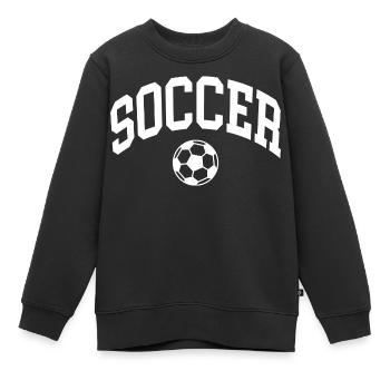 Soccer - Kinder Premium Organic Sweatshirt - Schwarz - Vorne - AI Model Kid Female (0cm)
