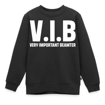 Beamter - Kinder Premium Organic Sweatshirt - Schwarz - Vorne - AI Model Kid Female (0cm)