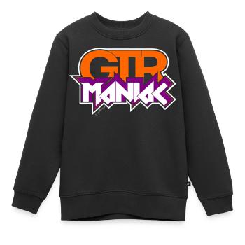 Maniaque de guitare - Sweat Premium enfant bio - noir - Devant - AI Model Kid Female (0cm)