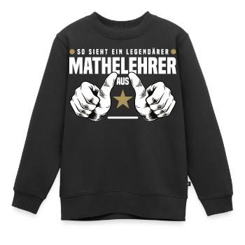 Mathelehrer - Kinder Premium Organic Sweatshirt - Schwarz - Vorne - AI Model Kid Female (0cm)