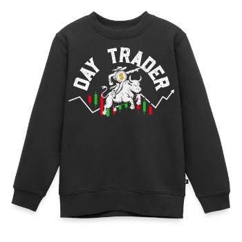 Aktien Börse Crypto Aktienmarkt Trader Investor - Kinder Premium Organic Sweatshirt - Schwarz - Vorne - AI Model Kid Female (0cm)