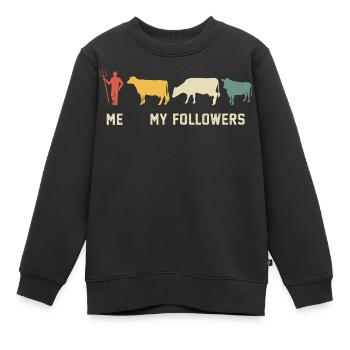 Kühe Ich und meine Anhänger Kuh - Kinder Premium Organic Sweatshirt - Schwarz - Vorne - AI Model Kid Female (0cm)