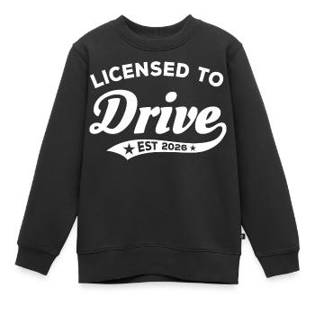 Permis de conduire 2026 - Permis de conduire - Sweat Premium enfant bio - noir - Devant - AI Model Kid Female (0cm)