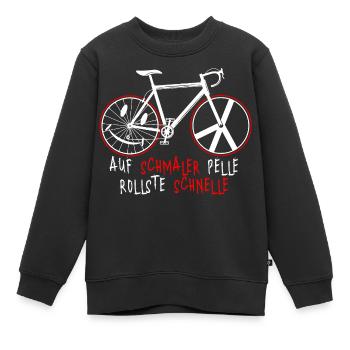 Rennrad - Kinder Premium Organic Sweatshirt - Schwarz - Vorne - AI Model Kid Female (0cm)