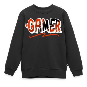 Gamer - Kinder Premium Organic Sweatshirt - Schwarz - Vorne - AI Model Kid Female (0cm)