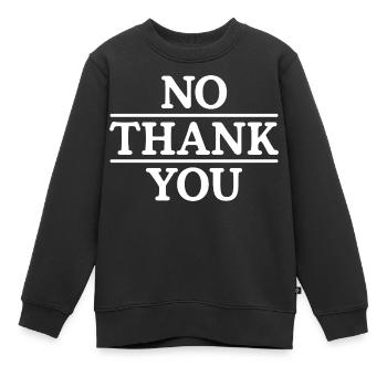 Non merci - Sweat Premium enfant bio - noir - Devant - AI Model Kid Female (0cm)