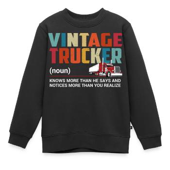 Lkw Fahrer - Kinder Premium Organic Sweatshirt - Schwarz - Vorne - AI Model Kid Female (0cm)