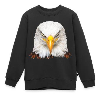 Weisskopfseeadler - Kinder Premium Organic Sweatshirt - Schwarz - Vorne - AI Model Kid Female (0cm)
