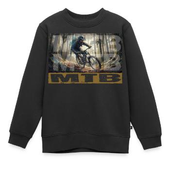 MTB - Kinder Premium Organic Sweatshirt - Schwarz - Vorne - AI Model Kid Female (0cm)