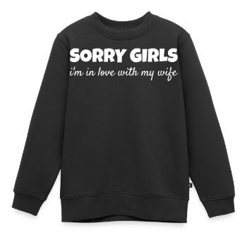 Vergeben Ehemann Stolz Liebesbeweis Romantisch - Kinder Premium Organic Sweatshirt - Schwarz - Vorne - AI Model Kid Female (0cm)