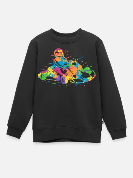 Karting Karting Sport Automobile Coloré Go-Kart - Sweat Premium enfant bio - noir