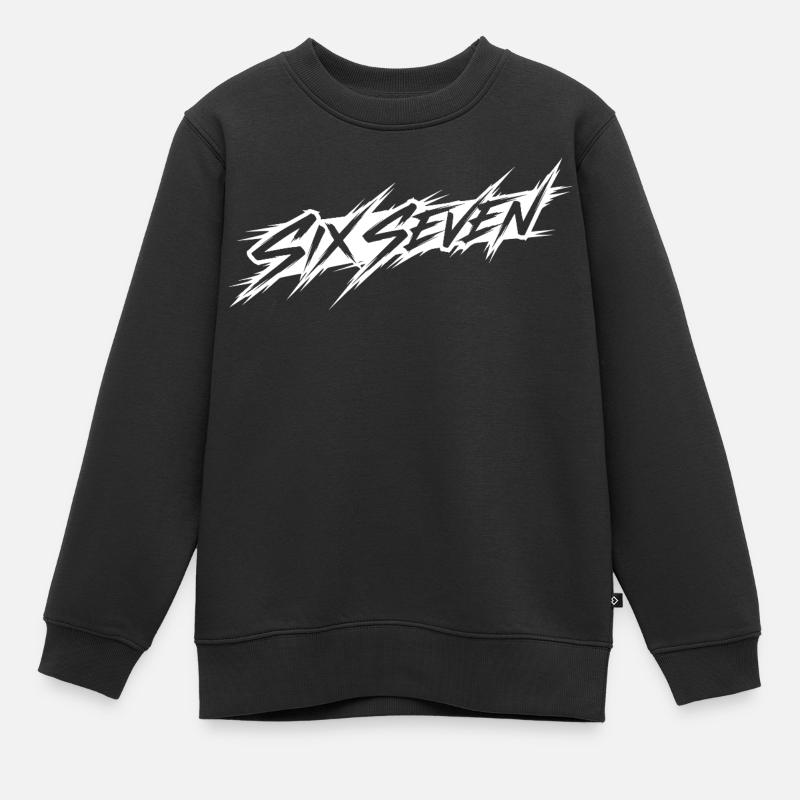 Six seven - Kinder Premium Organic Sweatshirt - Schwarz