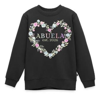 Sie ist Großmutter. 2026 Geschenk für Großmütter - Kinder Premium Organic Sweatshirt - Schwarz - Vorne - AI Model Kid Female (0cm)