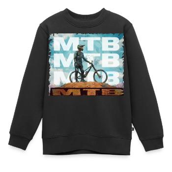 MTB - Kinder Premium Organic Sweatshirt - Schwarz - Vorne - AI Model Kid Female (0cm)