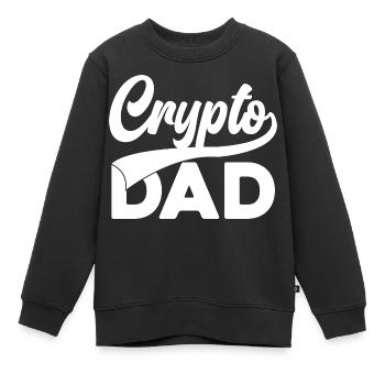 Crypto Dad Script Logo - Kinder Premium Organic Sweatshirt - Schwarz - Vorne - AI Model Kid Female (0cm)