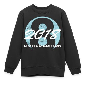 8e anniversaire 2018 cadeau garçons et filles - Sweat Premium enfant bio - noir - Devant - AI Model Kid Female (0cm)