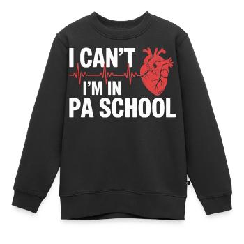 Devise du battement de cœur de l’école PA - Sweat Premium enfant bio - noir - Devant - AI Model Kid Female (0cm)