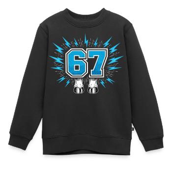 67 Six Seven - Cow's Hoof - Kids Premium Organic Sweatshirt - black - Front - AI Model Kid Female (0cm)