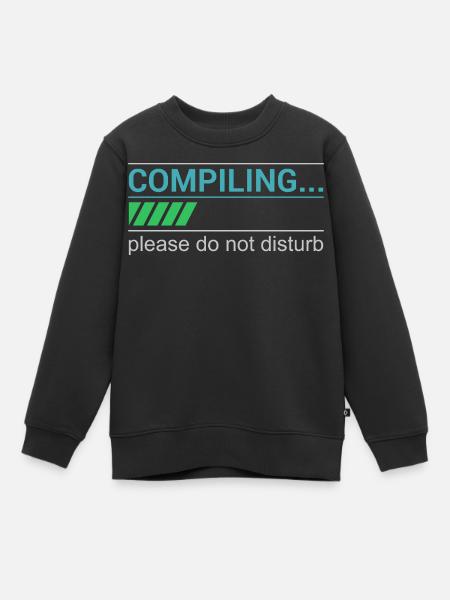 T-shirt Programmeur drôle - Compilation, s’il vous plaît - Sweat Premium enfant bio - noir