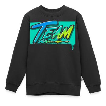 Team - Kinder Premium Organic Sweatshirt - Schwarz - Vorne - AI Model Kid Female (0cm)