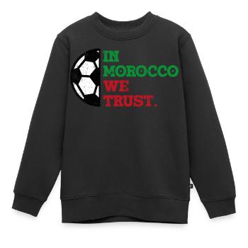 Au Maroc, nous avons confiance - Sweat Premium enfant bio - noir - Devant - AI Model Kid Female (0cm)