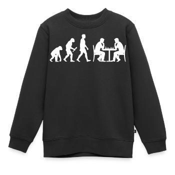 Évolution des échecs – Le chemin vers le Grand Maître - Sweat Premium enfant bio - noir - Devant - AI Model Kid Female (0cm)