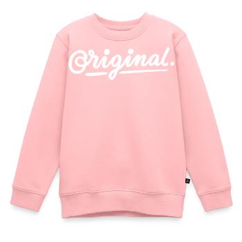 Original - Kinder Premium Organic Sweatshirt - Rosa - Vorne - AI Model Kid Female (0cm)