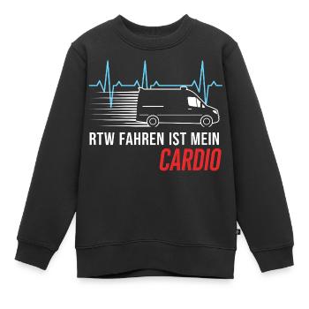 RTW Ambulanz Rettungswagen Rettungsdienst Sanität - Kinder Premium Organic Sweatshirt - Schwarz - Vorne - AI Model Kid Female (0cm)