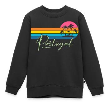 Portugal - Kinder Premium Organic Sweatshirt - Schwarz - Vorne - AI Model Kid Female (0cm)
