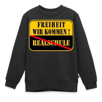 Realschule Geschafft 2026 - Kinder Premium Organic Sweatshirt - Schwarz - Vorne - AI Model Kid Female (0cm)