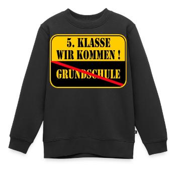 5. Klasse - Kinder Premium Organic Sweatshirt - Schwarz - Vorne - AI Model Kid Female (0cm)