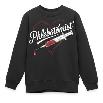 Phlebotomist Heart Injection - Kids Premium Organic Sweatshirt - black - Front - AI Model Kid Female (0cm)
