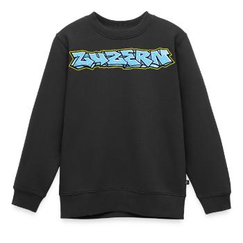 Lucerne Graffiti - Sweat Premium enfant bio - noir - Devant - AI Model Kid Female (0cm)