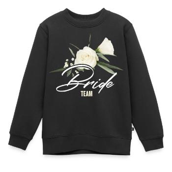Team bride - Kinder Premium Organic Sweatshirt - Schwarz - Vorne - AI Model Kid Female (0cm)