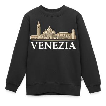 Sensation Venezia - Sweat Premium enfant bio - noir - Devant - AI Model Kid Female (0cm)