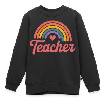 Teacher - Kinder Premium Organic Sweatshirt - Schwarz - Vorne - AI Model Kid Female (0cm)