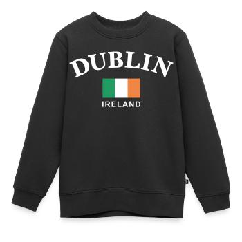 Dublin, Irland - Kinder Premium Organic Sweatshirt - Schwarz - Vorne - AI Model Kid Female (0cm)