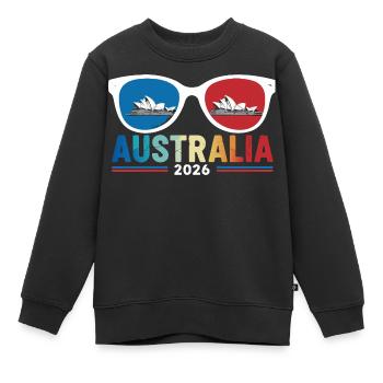 Australien Sydney Oper Sonnenbrille 2026 - Kinder Premium Organic Sweatshirt - Schwarz - Vorne - AI Model Kid Female (0cm)